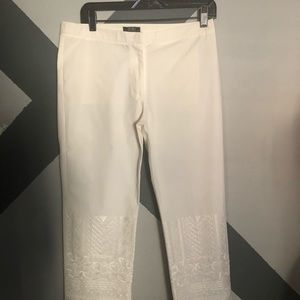 Cotton embroidered trouser